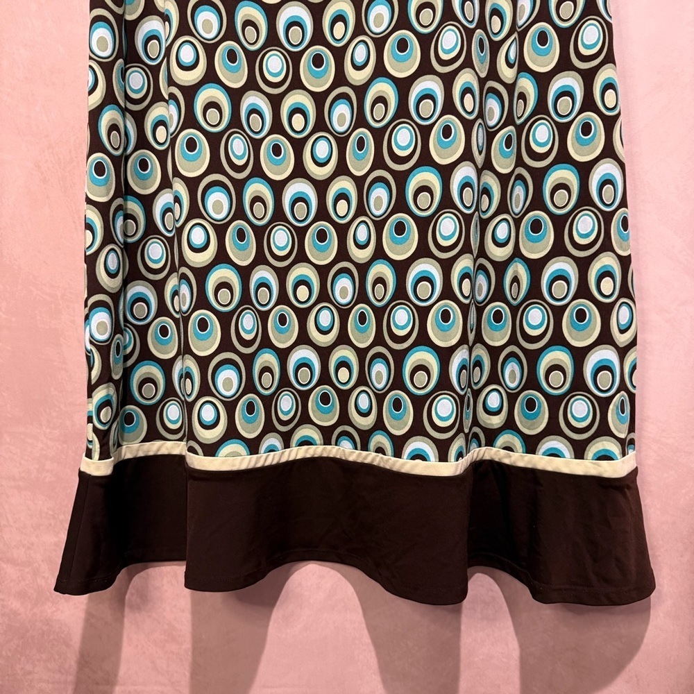 Studio I Brown Floral Fit & Flare Dress 18W Blue Sage - Picture 3 of 10